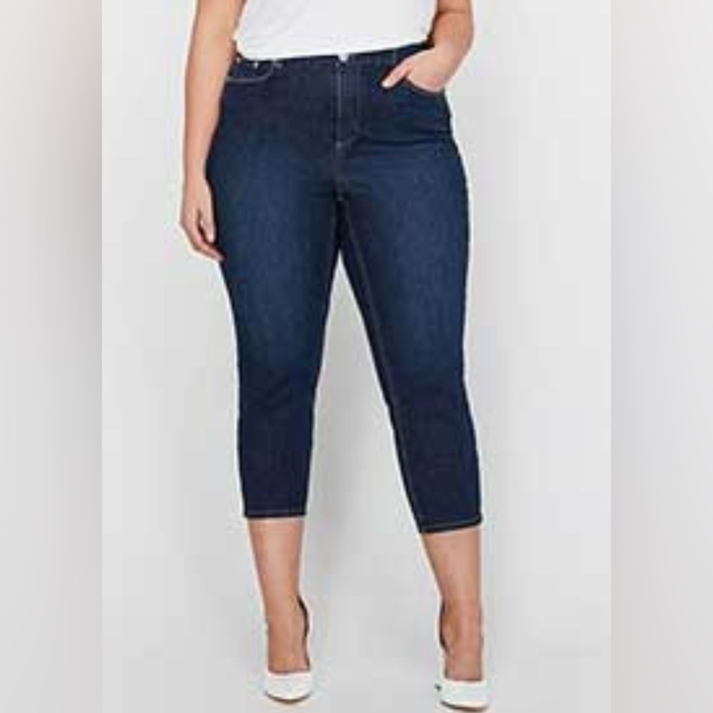 EUC US 16 Love & Legend Dark Blue Cropped Denim Jeggings